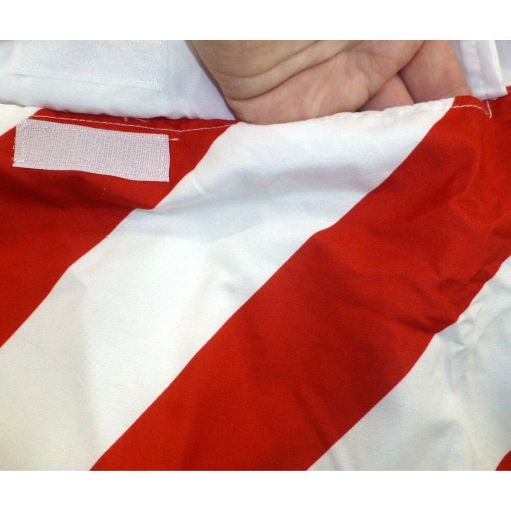 Brooklyn Cloth Stars & Stripes Flag USA Hooded Windbreaker Jacket Med Pullover - Picture 16 of 16